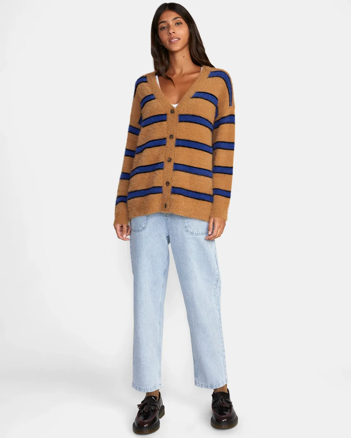 Here We Are Cardigan Sweater - Tobacco