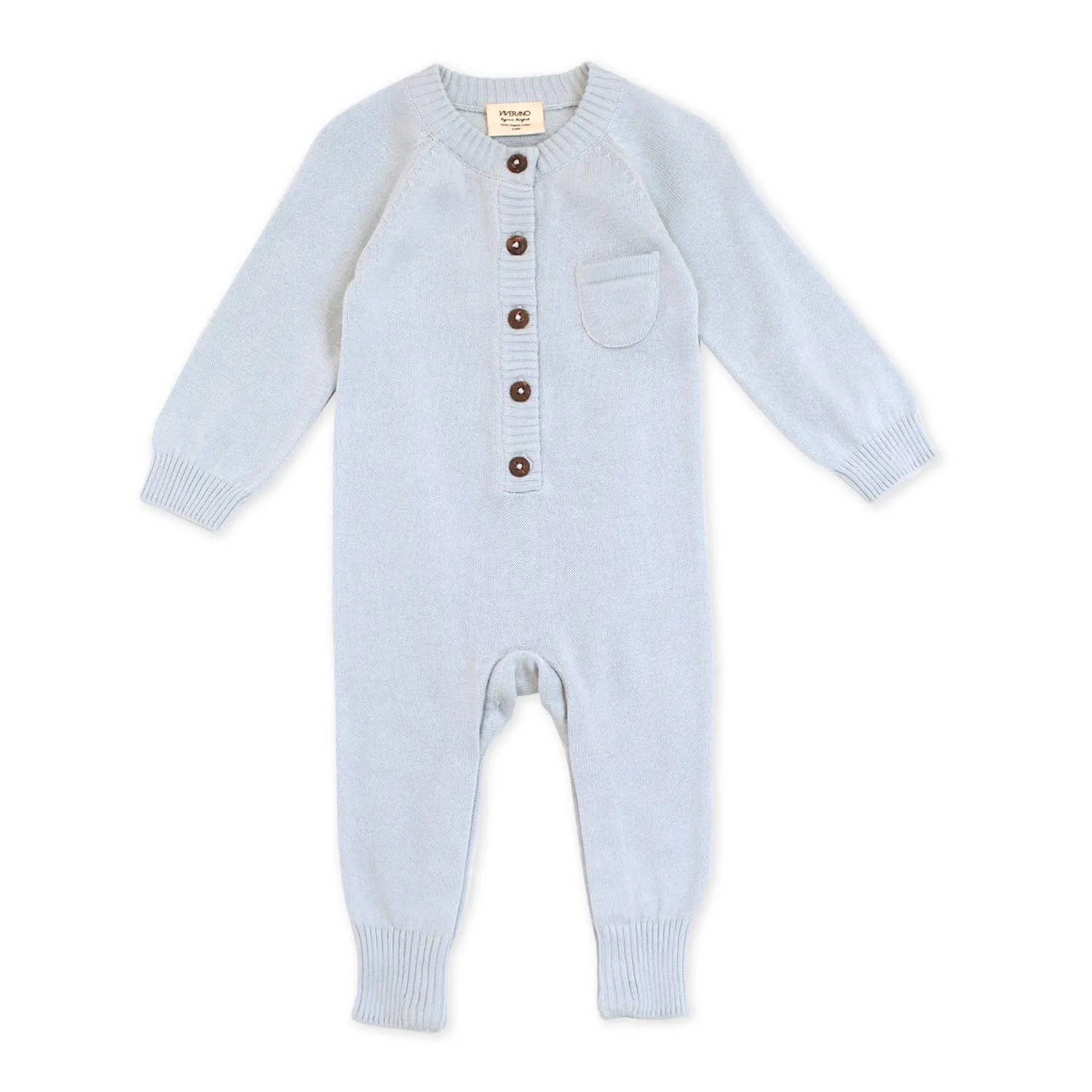 Milan Button Baby Jumpsuit (Sweater Knit)